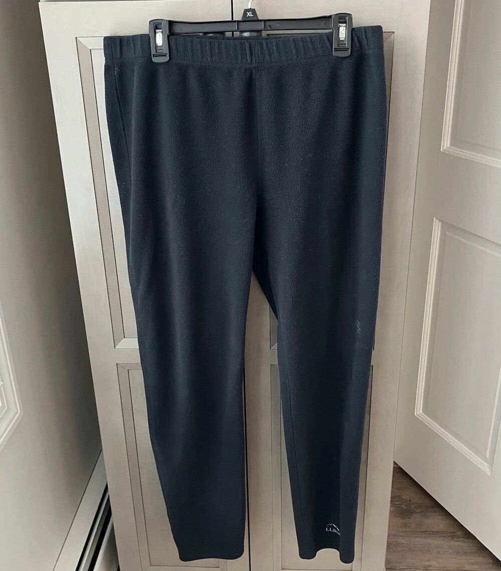 L.L. Bean Fleece Base Layer Pants Men’s Size Large Lounge Ski Lightweight 33x28